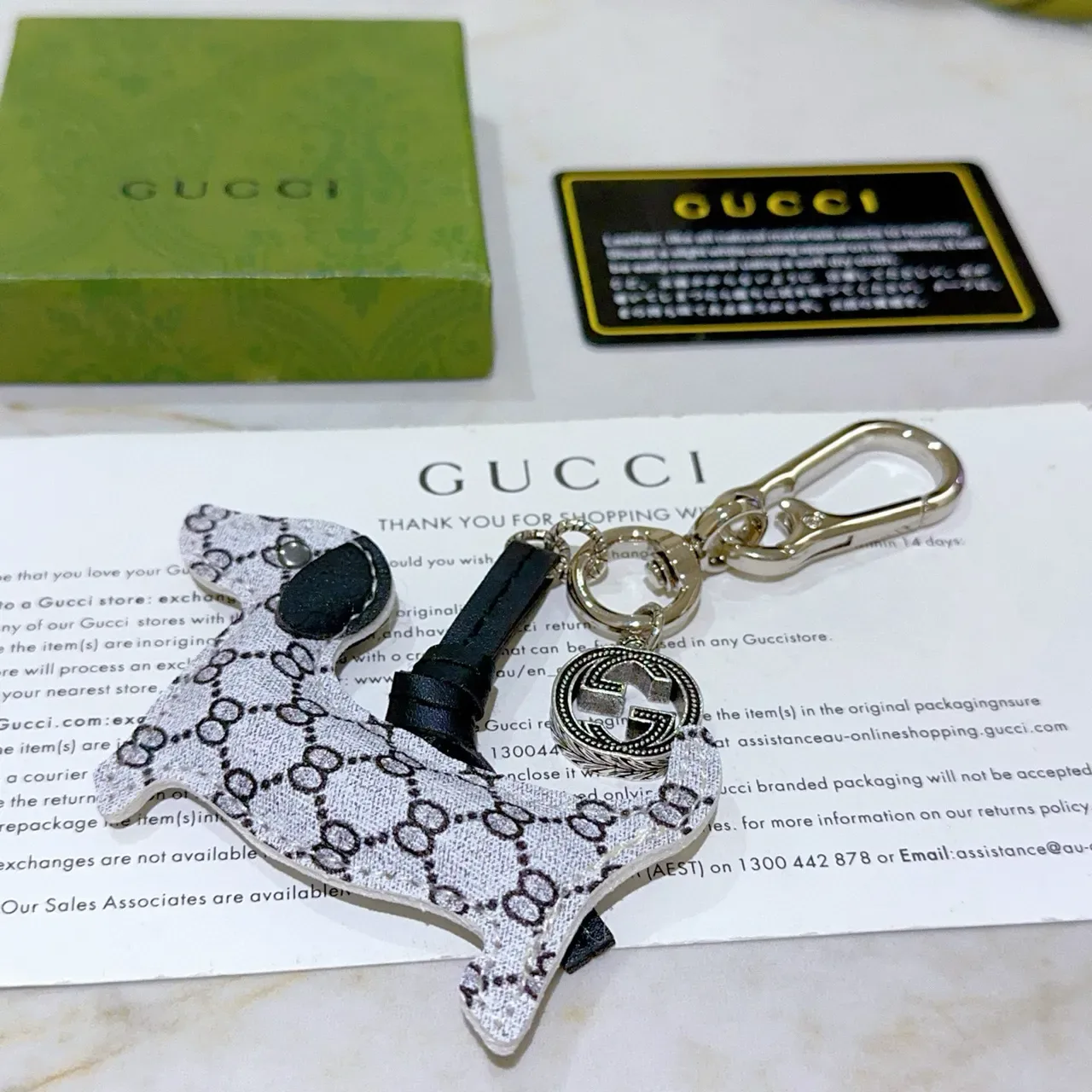 Gucci 狗狗魅力 白黑 GG Monogram 织物 斜挎包 6