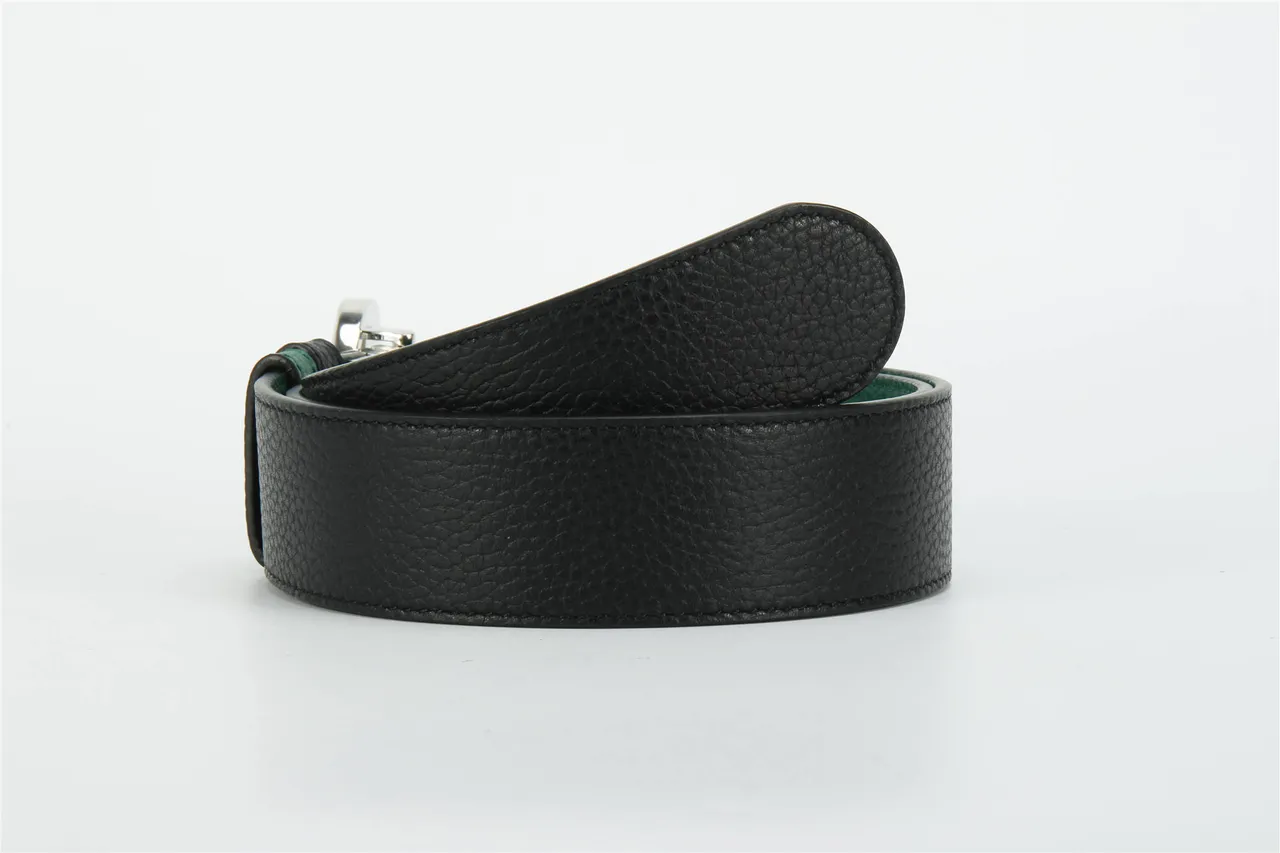 Gucci GG Marmont حزام جلد أسود وأخضر 3
