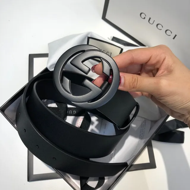 Gucci GG Marmont Cinto de couro preto 6