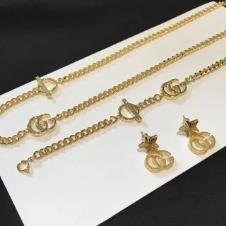 Gucci GG Marmont Chaîne Curb Chain Interlocking Double-G Or