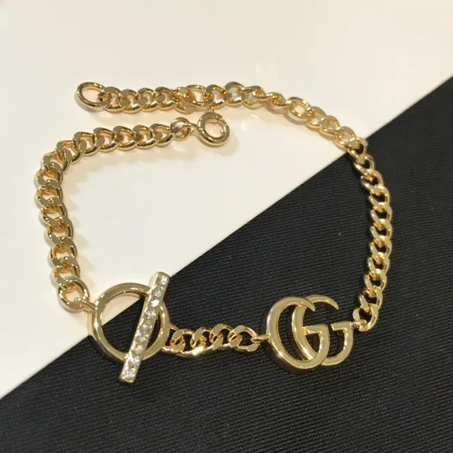 Gucci GG Marmont Cadena Curb Chain Interlocking Double-G Oro 7