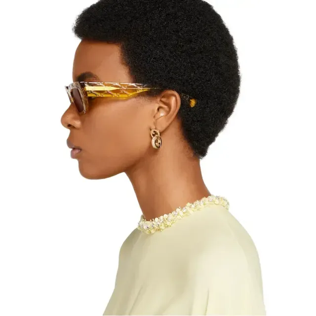 Gucci GG Marmont Interlocking G Pavé Hoop Earrings 2