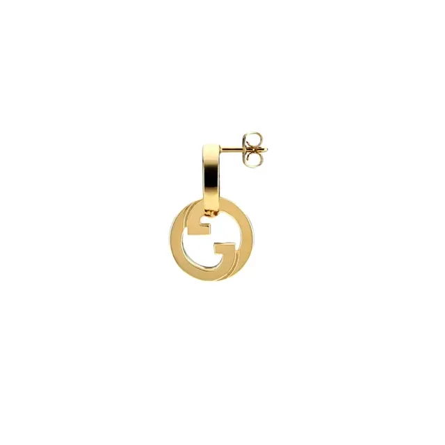 Gucci GG Marmont Interlocking G Pavé Hoop Earrings 7
