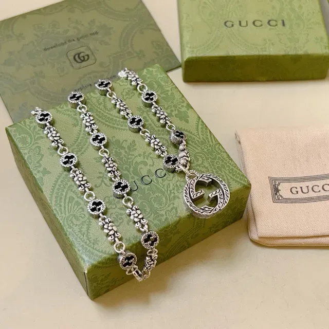Gucci GG Marmont Interlocking G Pendant Necklace 6