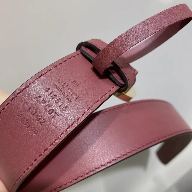 Gucci GG Marmont Ceinture en cuir rouge 4