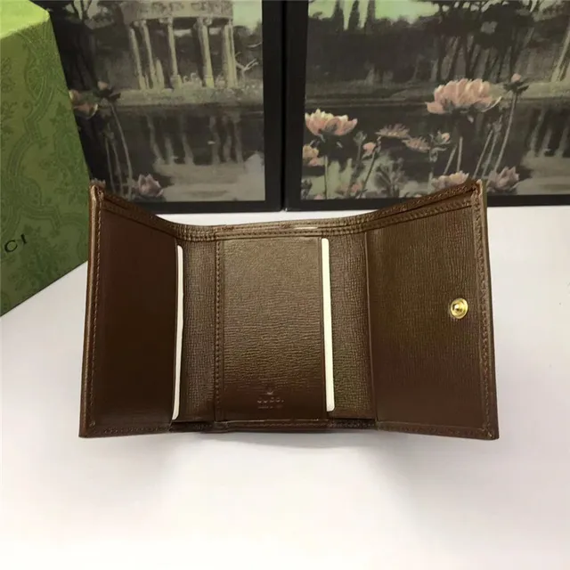 Gucci Horsebit 1955 বেইজ এবং বাদামি শর্ট ওয়ালেট 7