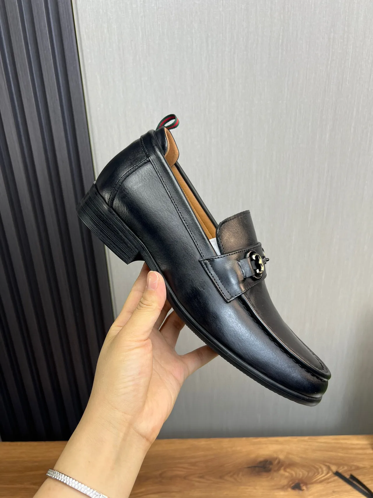 Gucci Horsebit 1955 Black Leather Loafer 6