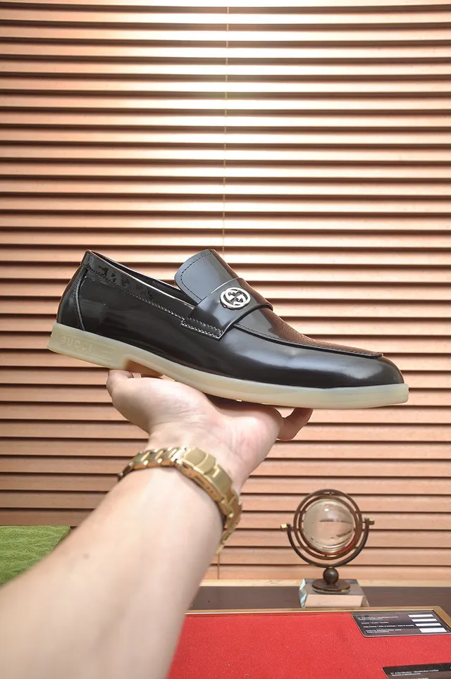 Gucci Horsebit 1955 Loafers de couro patentado preto 7