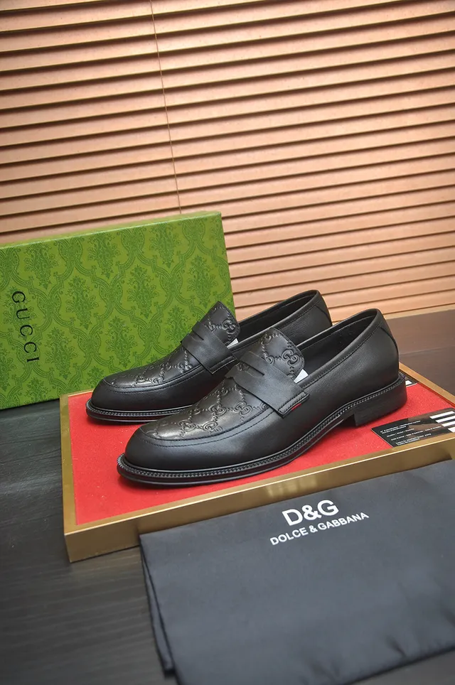 Gucci Horsebit 1955 Black Red Embossed Double-G Strap Web Stripe Accent Loafer 4