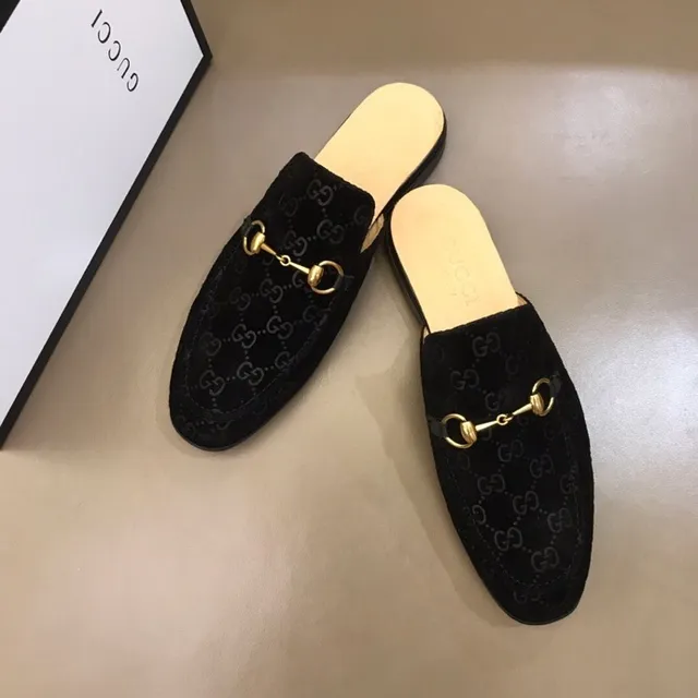 Gucci Horsebit 1955 mocassins de veludo preto GG monograma 4