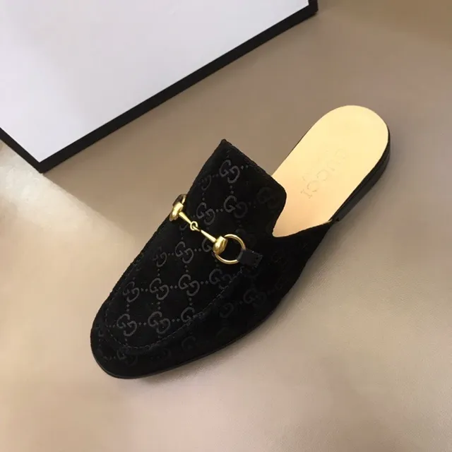 Gucci Horsebit 1955 mocassins de veludo preto GG monograma 5