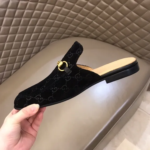 Gucci Horsebit 1955 mocassins de veludo preto GG monograma 8