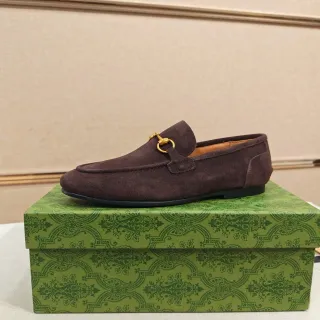 Gucci Horsebit 1955 Brown Suede Loafers