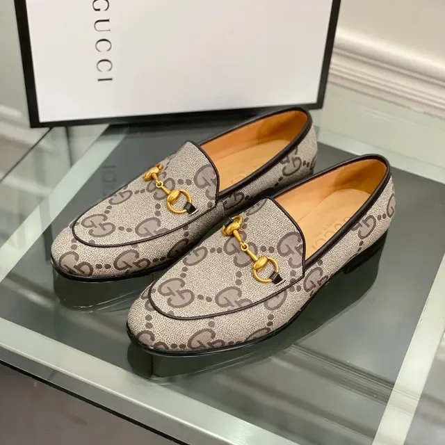 Gucci Horsebit 1955 GG Supreme Bege Loafers 4