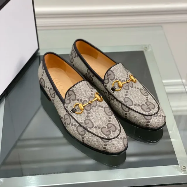 Gucci Horsebit 1955 GG Supreme Bege Loafers 8