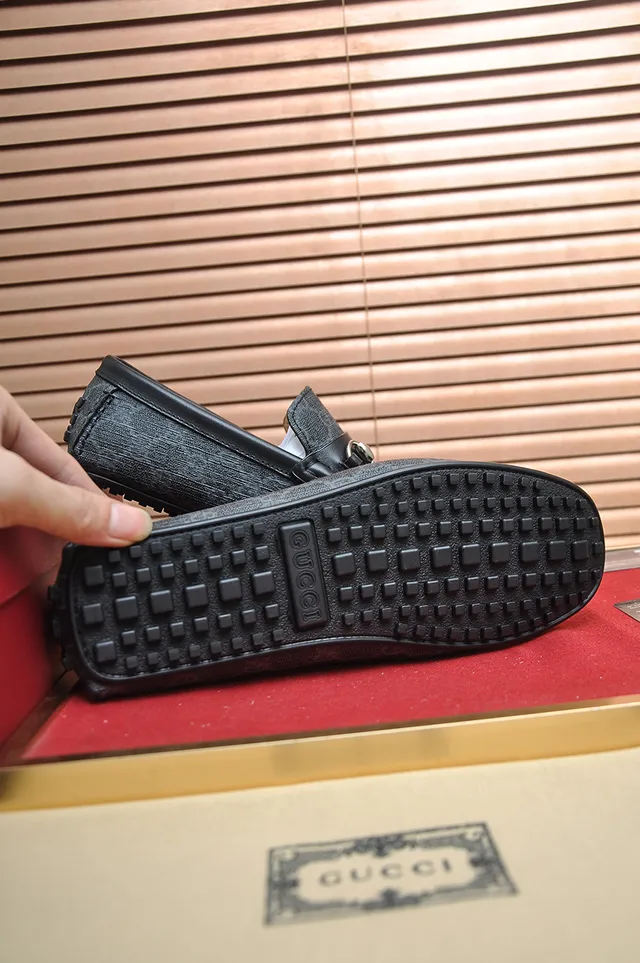 Gucci Horsebit 1955 Mocassins en toile grise texturée 3