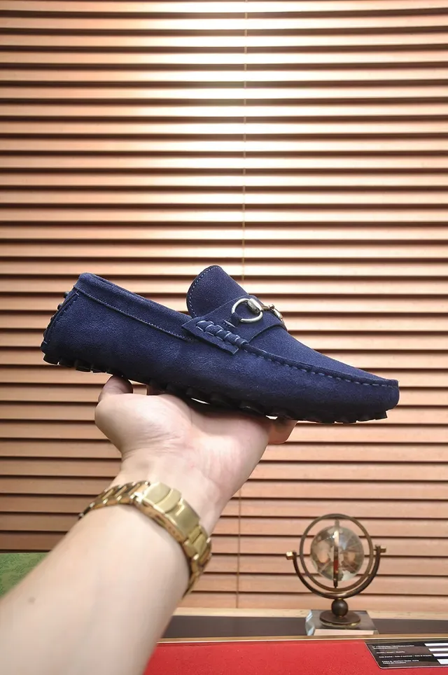 Gucci Horsebit 1955 Loafer Navy Suede Men's Loafers 2