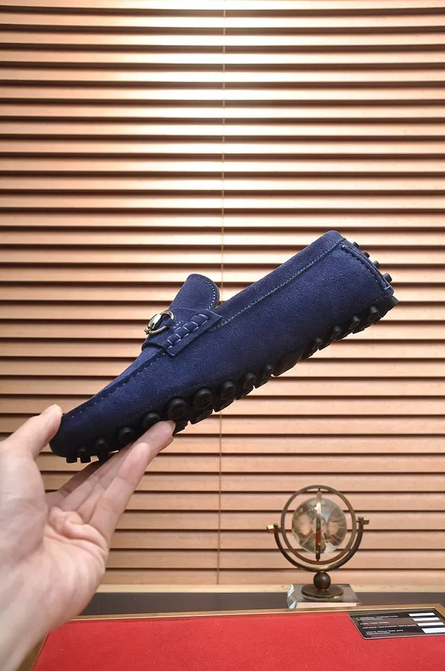 Gucci Horsebit 1955 Loafer Navy Suede Men's Loafers 5