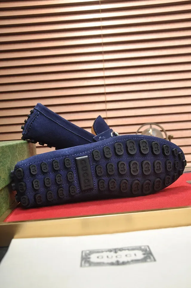 Gucci Horsebit 1955 Loafer Navy Suede Men's Loafers 7