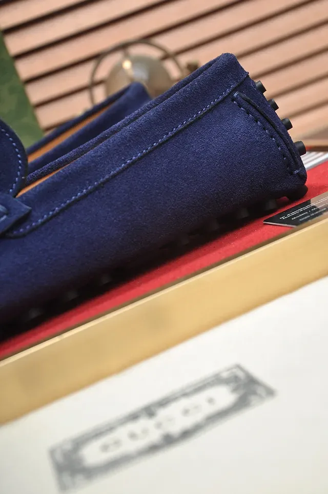 Gucci Horsebit 1955 Loafer Navy Suede Men's Loafers 9
