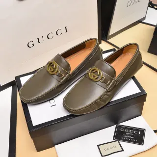 Gucci Horsebit 1955 অলিভ গ্রিন চামড়ার লুফার