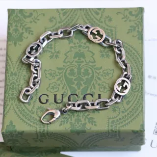 Gucci Interlocking G سوارة سلسلة كثيفة