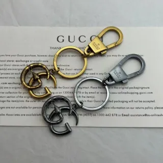 Gucci Interlocking G 金银图案金属光泽手链