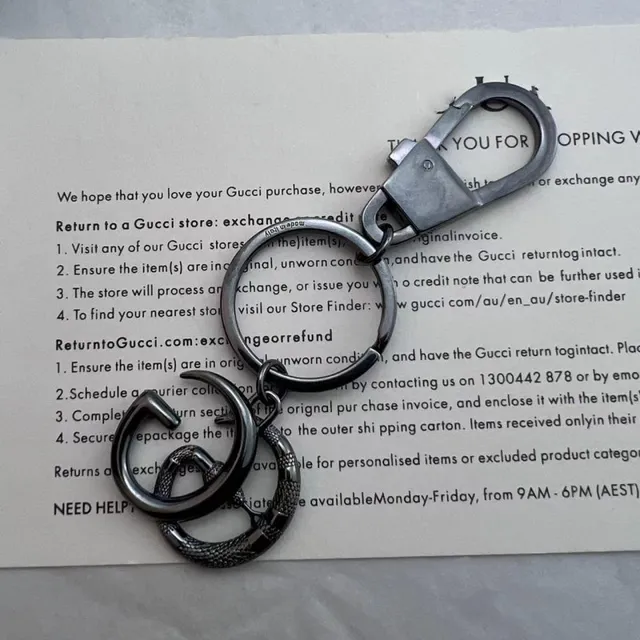 Gucci Interlocking G 金银图案金属光泽手链 4