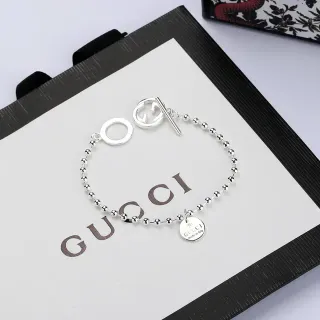 Gucci Interlocking G سوار سلاسل كرات فضية قفل تبديل
