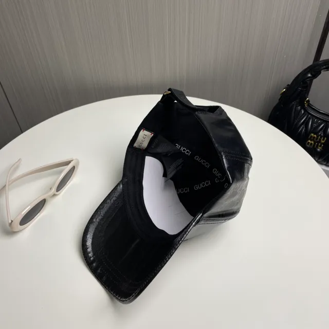 Gucci Monogrammed Tonal Black Baseball Cap 5