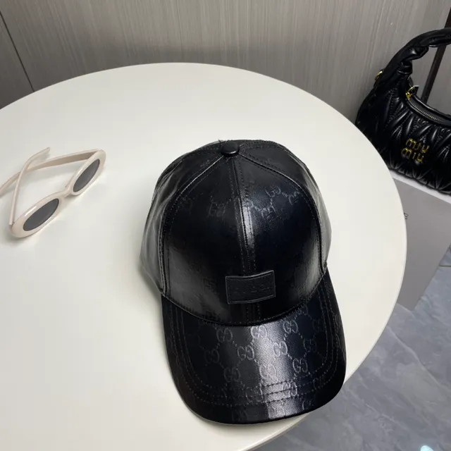 Gucci Monogrammed Tonal Black Baseball Cap 6
