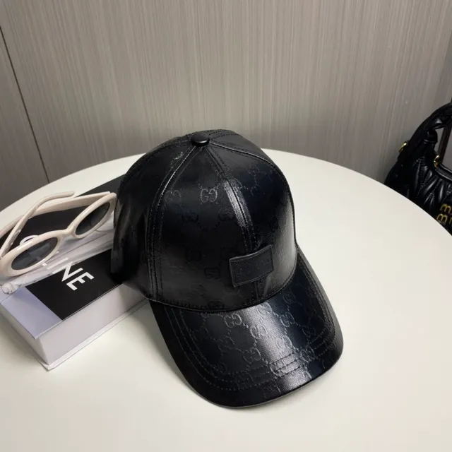 Gucci Monogrammed Tonal Black Baseball Cap 8