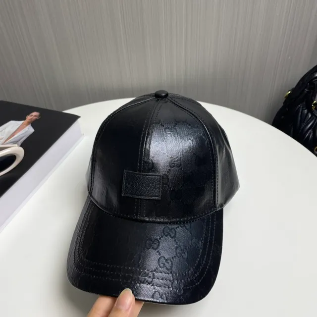 Gucci Monogrammed Tonal Black Baseball Cap 9