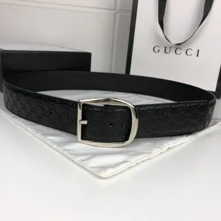Gucci Ophidia أسود GG-مطرز جلد حزام