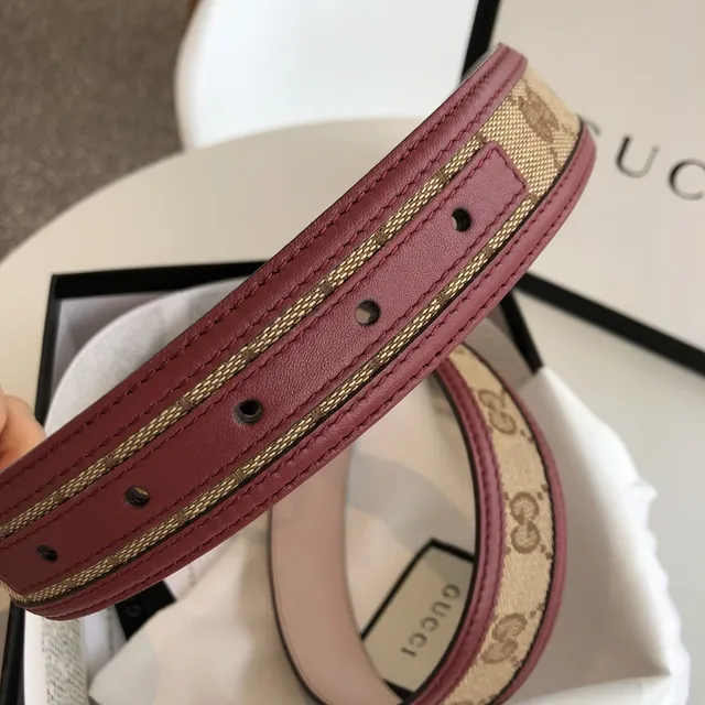 Gucci Ophidia GG Monogram Lona y Correa de Cuero Burdeos 3
