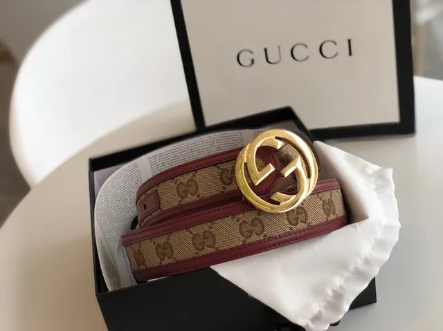 Gucci Ophidia GG Monogram Lona y Correa de Cuero Burdeos 6