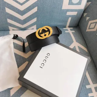 Gucci Ophidia Interlocking G حزام جلد أسود