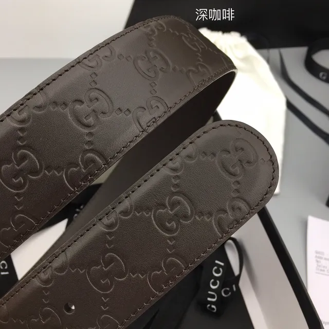 Gucci Ophidia Interlocking G Buckle Brown Leather Belt 7
