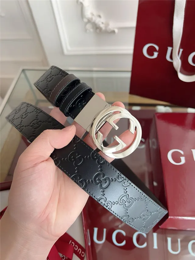 Gucci Ophidia Cinto de couro reversível com monograma GG 3