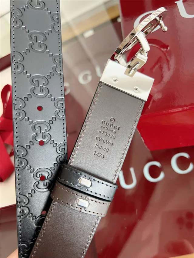 Gucci Ophidia Cinto de couro reversível com monograma GG 4