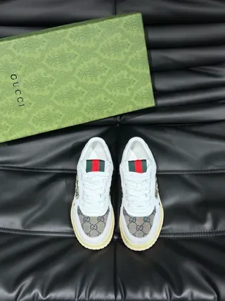 Gucci Screener GG Monogram blanco y beige zapatillas lifestyle 5