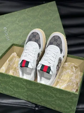 Gucci Screener GG Monogram blanco y beige zapatillas lifestyle 7