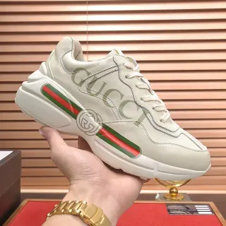 Gucci Screener Off-White cuero Web Stripe Lifestyle Sneakers