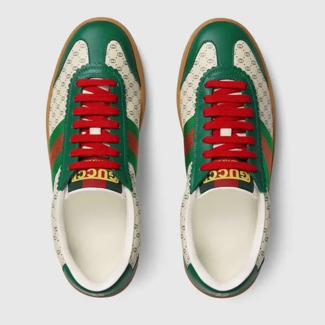 Gucci Tennis 1977 GG Monogram Web Stripe حذاء أسلوب حياة 4