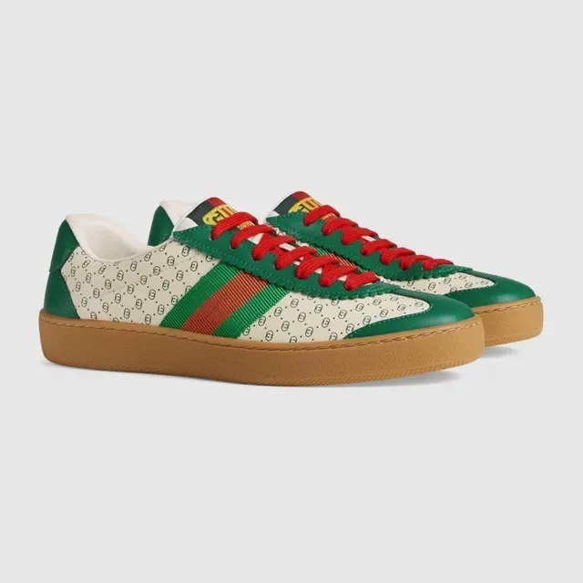 Gucci Tennis 1977 GG Monogram Web Stripe حذاء أسلوب حياة 5