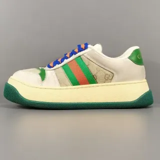 Gucci Tennis 1977 Zapatos Lifestyle Off-White Verde Rojo Malla