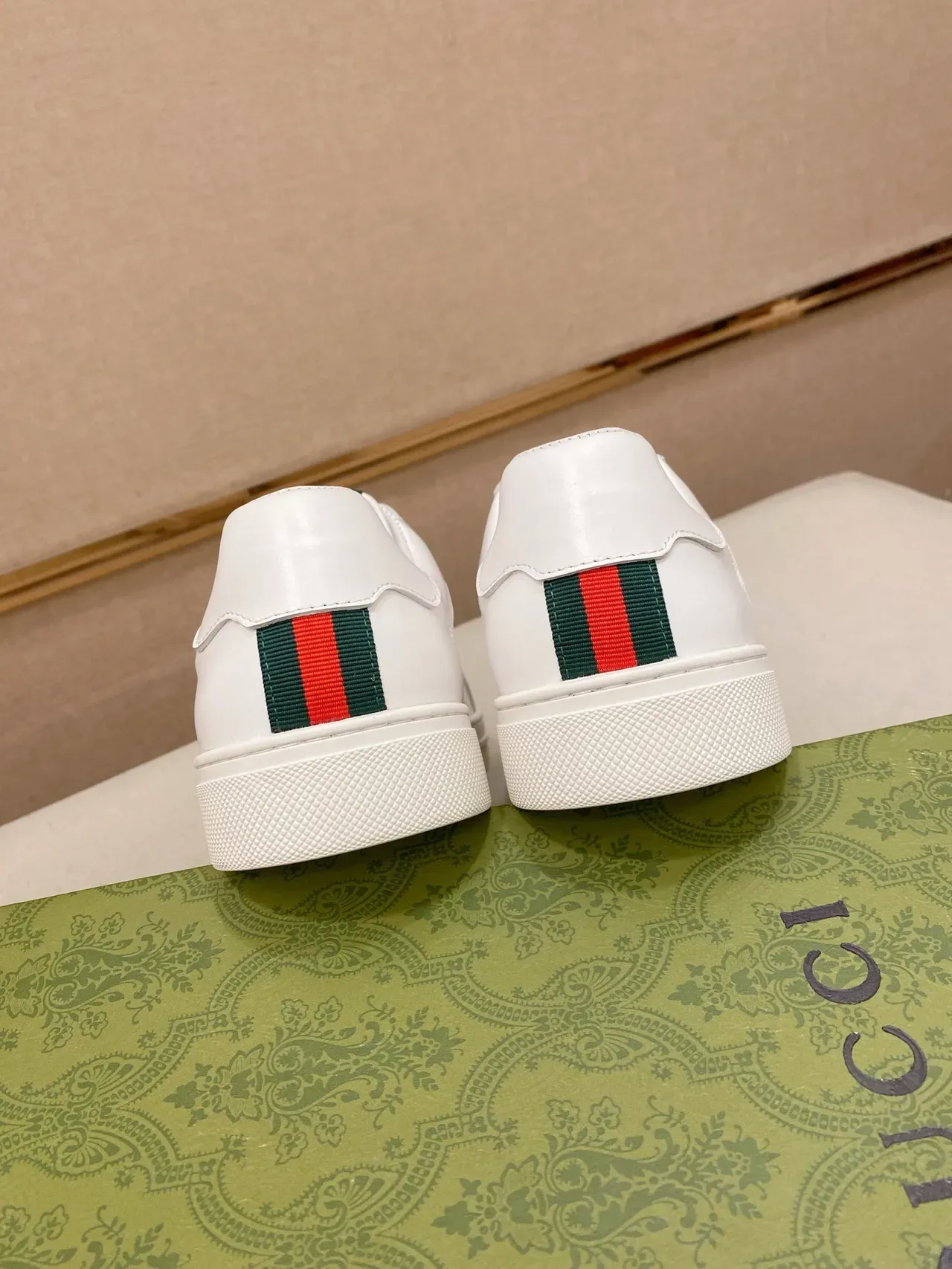 Gucci Tennis 1977 White Leather Web Stripe Lifestyle Sneakers 3