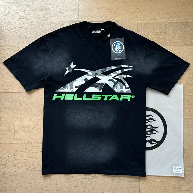 Hellstar कैमो ग्राफिक ओवरसाइज़ टी-शर्ट 9