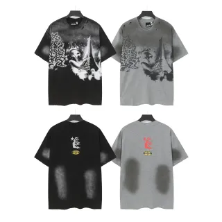 Hellstar Distressed Graphic Print Oversized T-Shirt