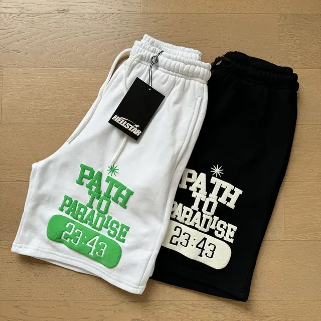 Hellstar Graphic-Print Drawstring Waist Shorts 19